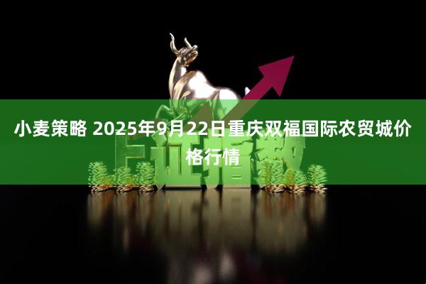 小麦策略 2025年9月22日重庆双福国际农贸城价格行情