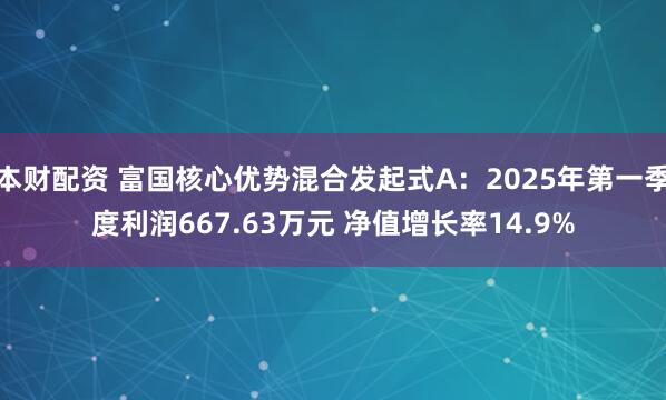 本财配资 富国核心优势混合发起式A：2025年第一季度利润667.63万元 净值增长率14.9%