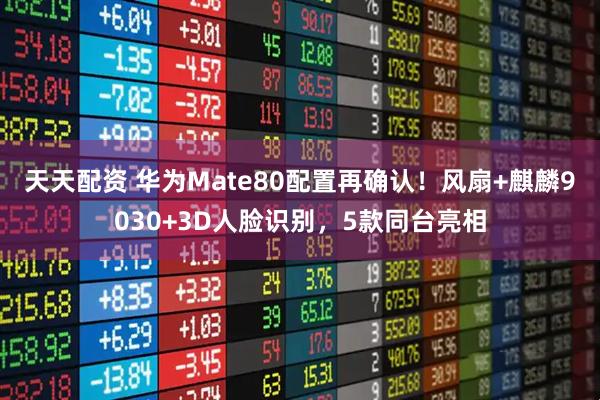 天天配资 华为Mate80配置再确认！风扇+麒麟9030+3D人脸识别，5款同台亮相